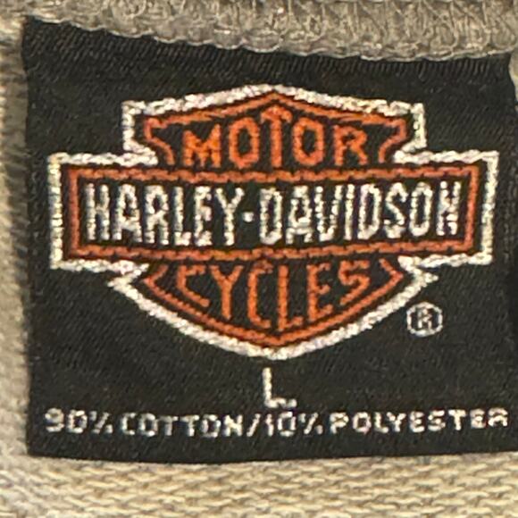 Vintage Harley Davidson Size Large Made in USA Snap Up Sweatshirt Jamestown HD - Picture 7 of 8
